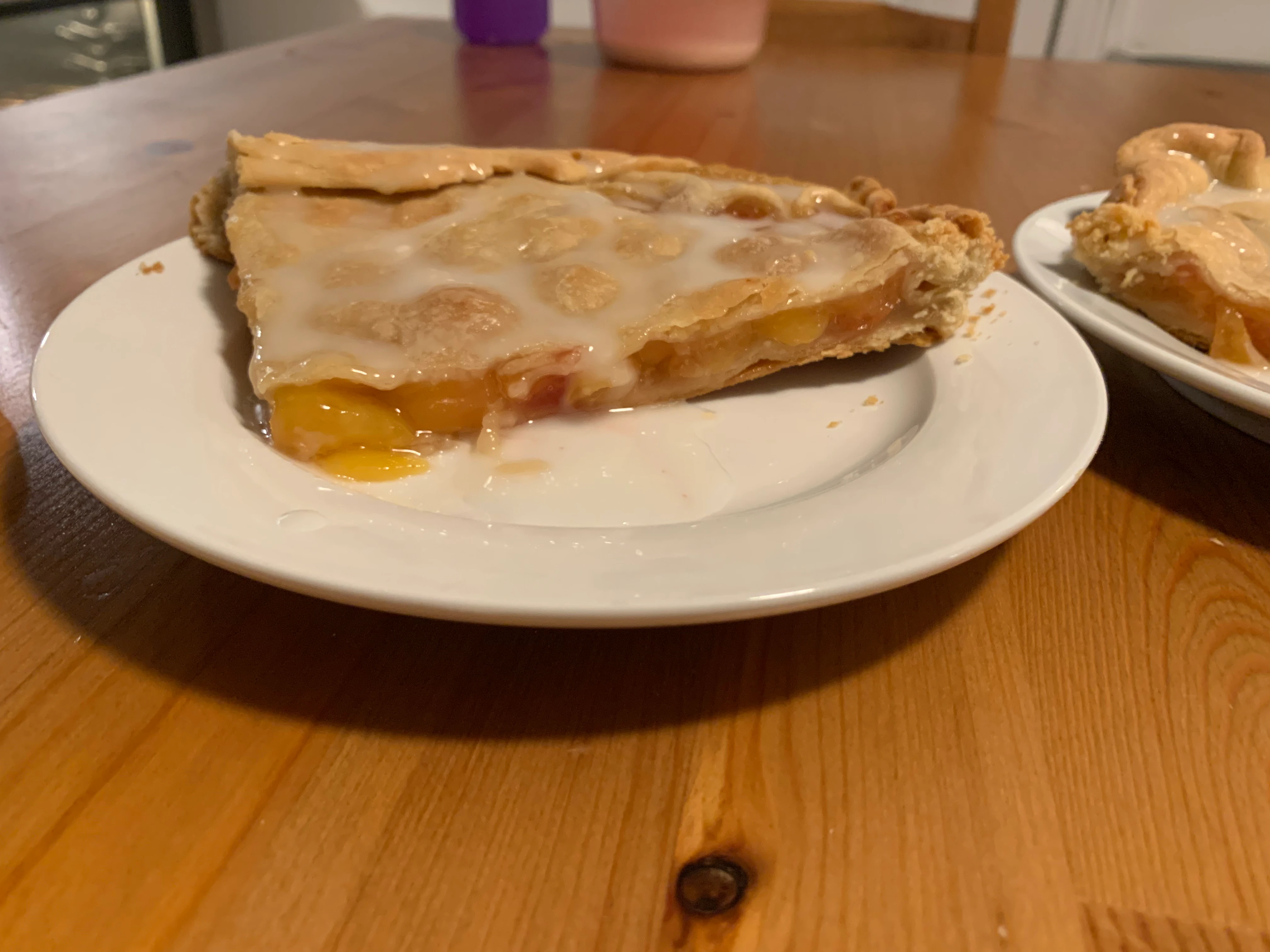 Slice of pie with lemon glaze
