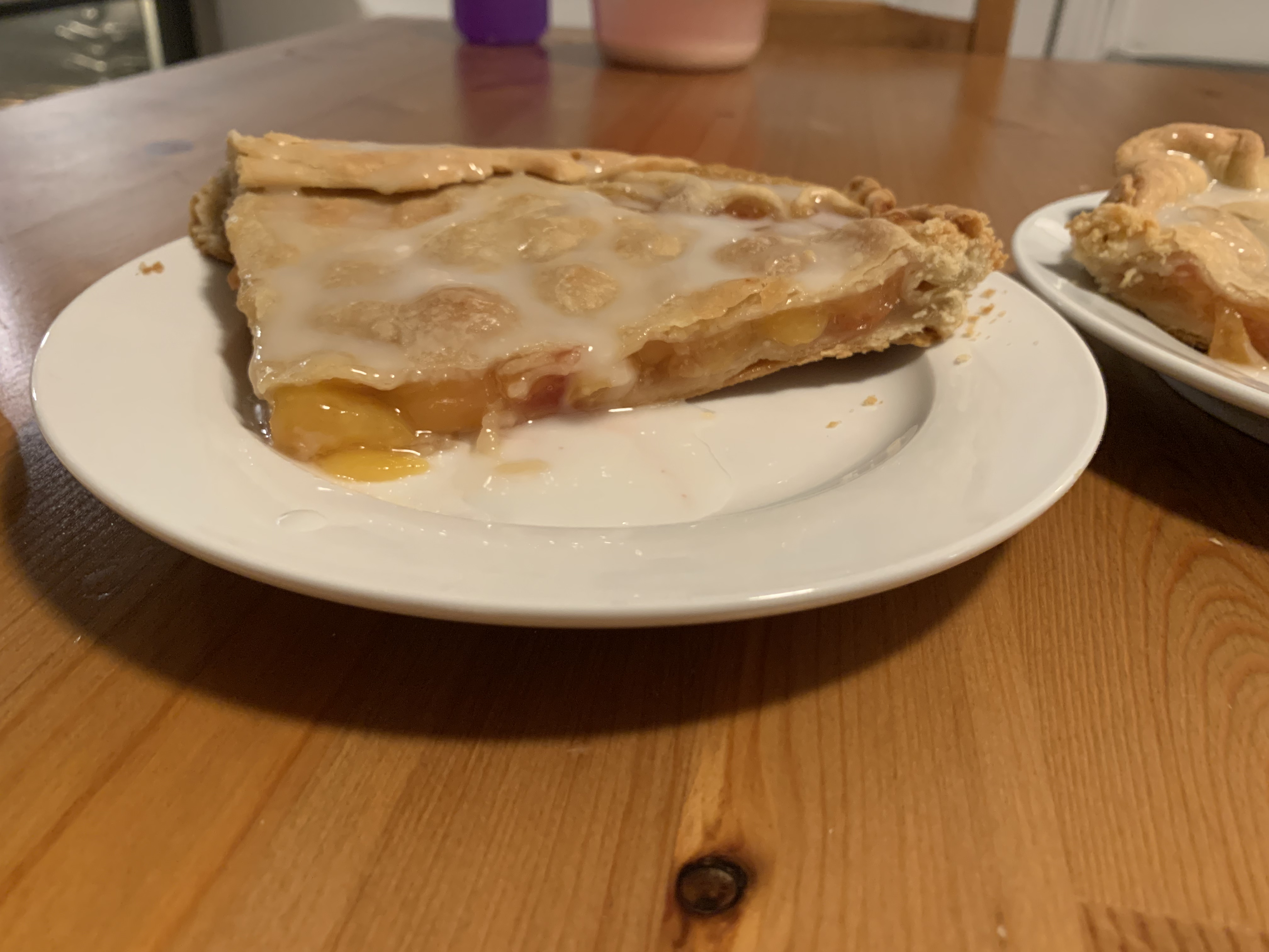 Slice of pie with lemon glaze